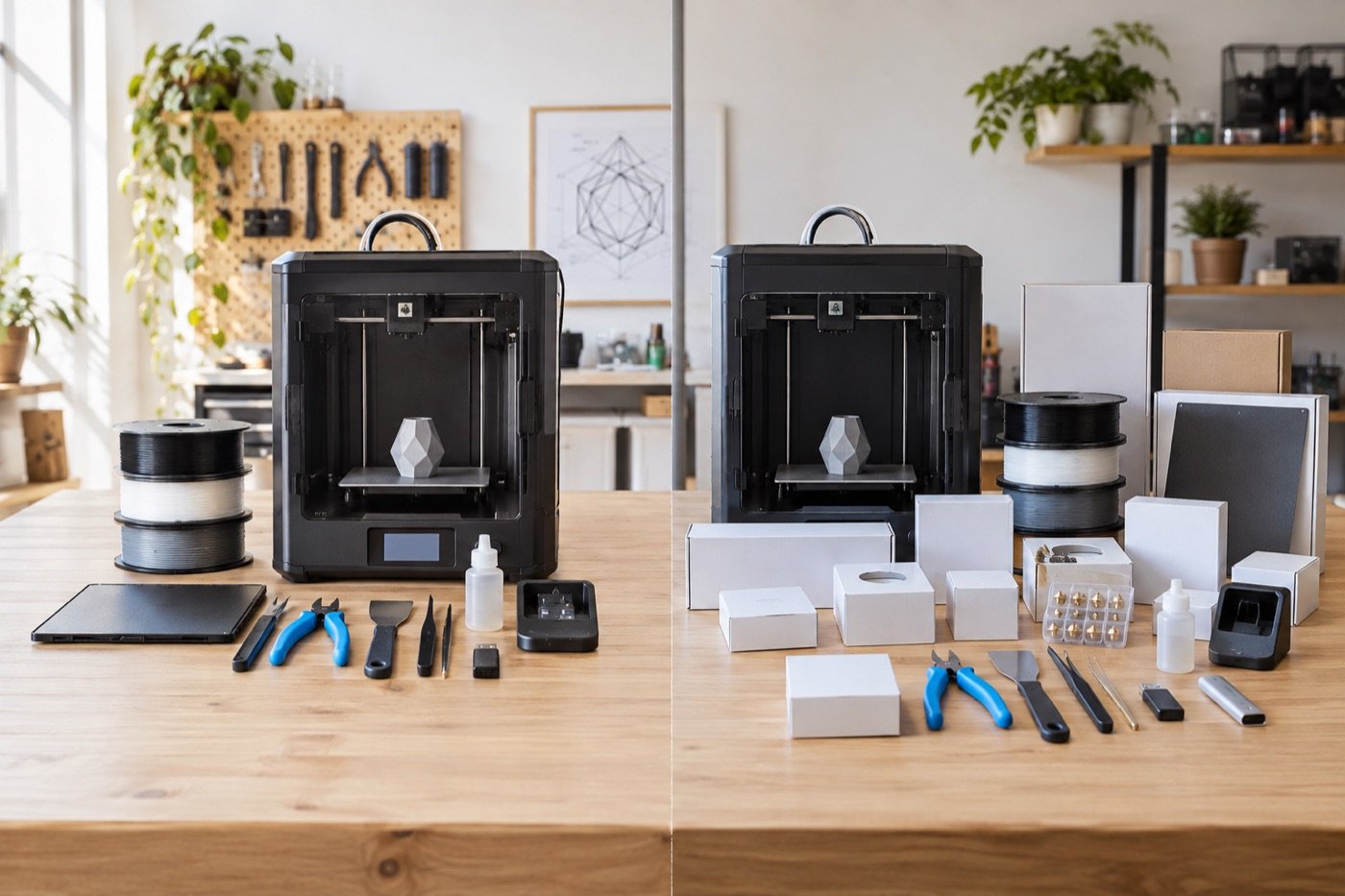 3D printer bundle compared with separate tools and accessories